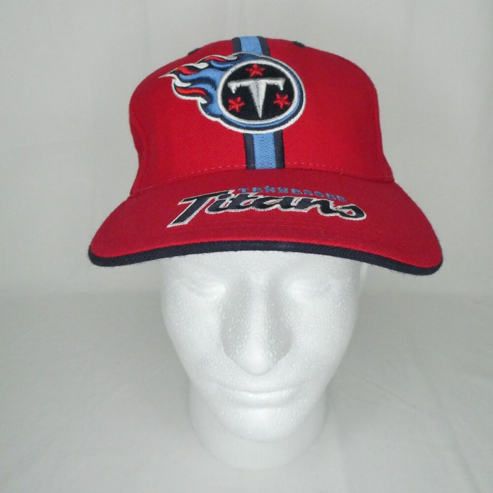 Tennessee Titans Red Cap Embroidered Stripe NFL Wool Blend Twins Enterprise